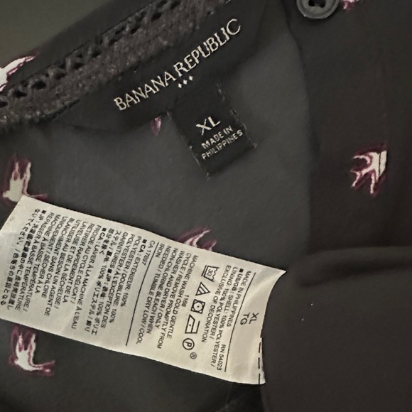 Banana Republic Black Midi Dress with Pink Accents - Picture 3 of 3